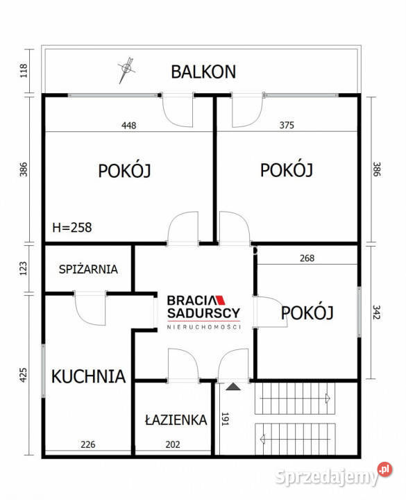 Mieszkanie 669m2 3pokojowe Kraków Makowa dom wolnostojący