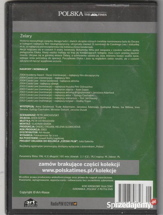 Żelary czeskie kinoNominacja do Oskara Pruszków