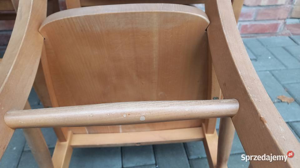 Krzesła dębowe drewniane 4 rustykalne twarde Gawroniec