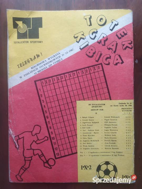 Skarb kibica liga polska wiosna 1988 łódzkie Łódź