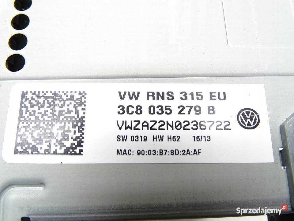 RADIO NAVI WYŚWIETLACZ GPS CD 3C8035279B VW osobowe