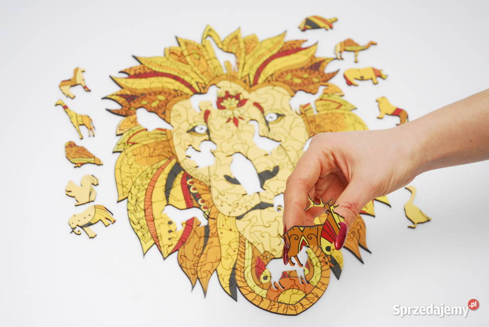 Puzzle Drewniane Premium EKO Układanka LEW Łódź