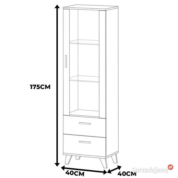 Regał Biały Witryna Słupek 40 Komoda Szklana warmińsko-mazurskie Elbląg
