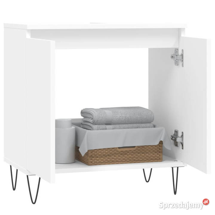 Szafka łazienkowa biała 58x33x60 materiał Warszawa