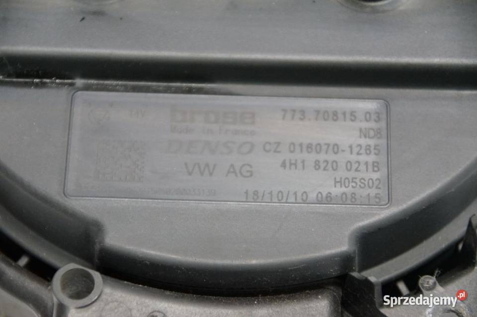 WENTYLATOR KABINOWY AUDI A8 D4 4H1820021B osobowe kujawsko-pomorskie Lipno sprzedam
