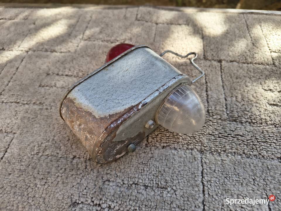 Zabytkowa lampka wozu konnego PRL Vintage