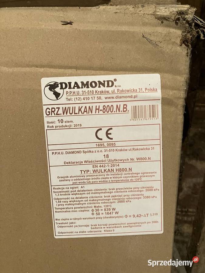 2 X Nowy grzejnik aluminiowy Diamond H800NB Lublin