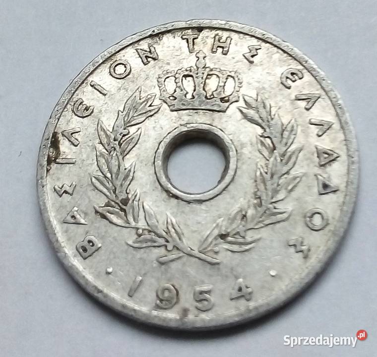 GRECJA10 LEPTA1954 r Z OTWOREM Legionowo sprzedam