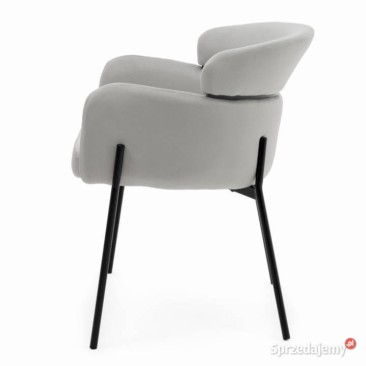 Krzesło Tapicerowane Bolzano Jasnoszare Wysyłka wielkopolskie Tarchały Małe