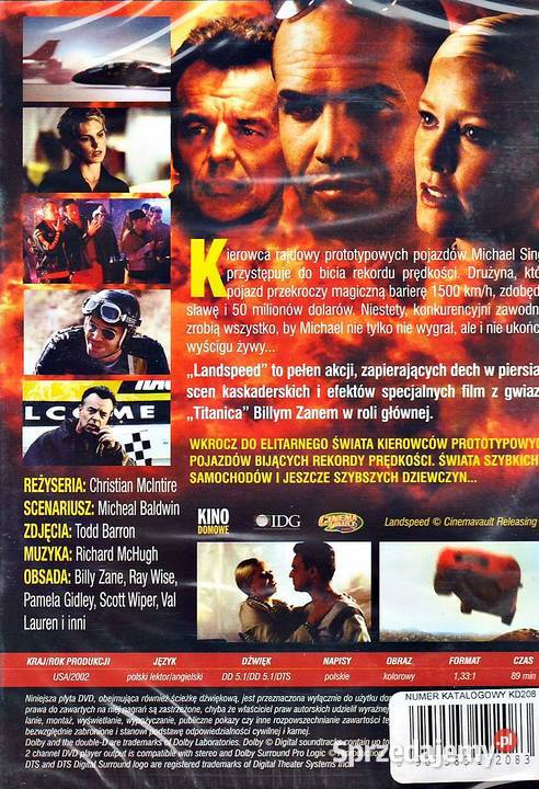 LAND SPEED ZAWROTNA SZYBKOŚĆ BILLY ZANE Kalisz