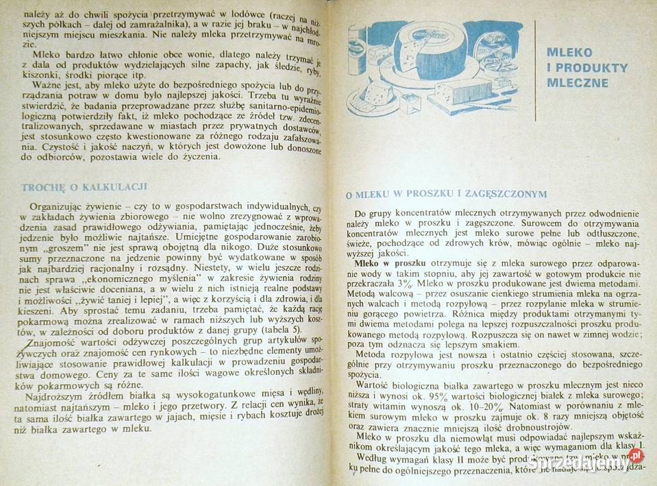 Mleko w potrawach i napojach Zofia Maciesowicz Pozostałe Chełm sprzedam