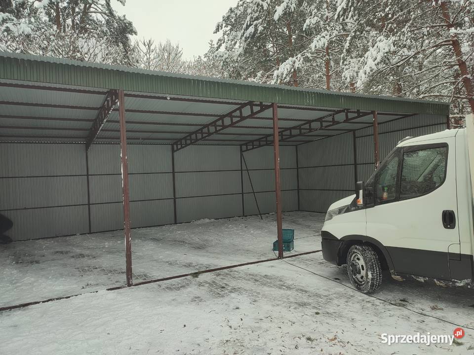 Garaż Blaszany Wiata otwarta Magazyn na maszyny 45m2 Radom