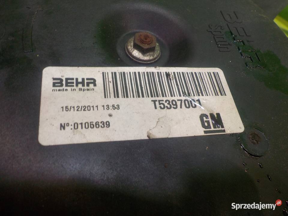 OPEL MERIVA B 13 CDTI 12r 5D wentylator Suków