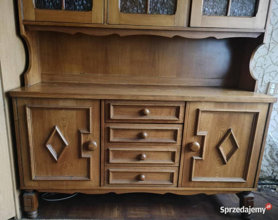 Kredens komoda rzeźbiona dębowa 150cm Katowice
