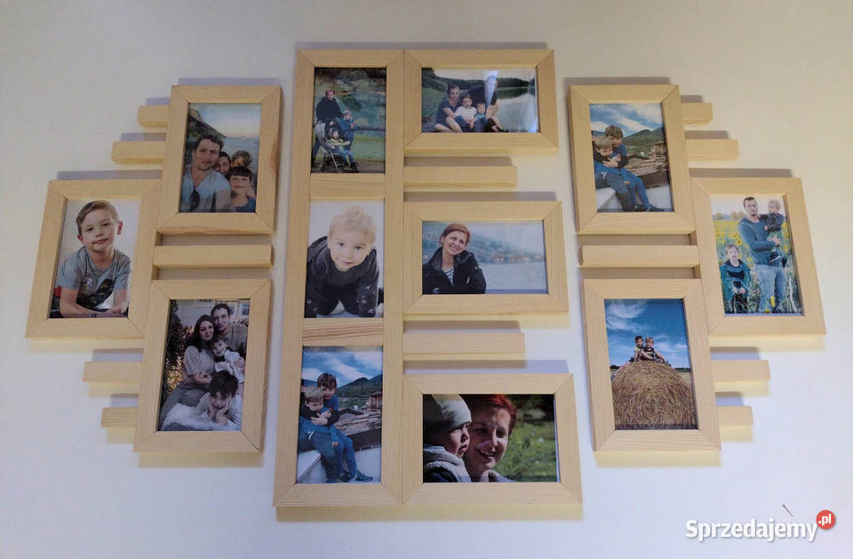 Drewniana Multirama Ramka na 13 zdjęć 10x15 Warszawa sprzedam