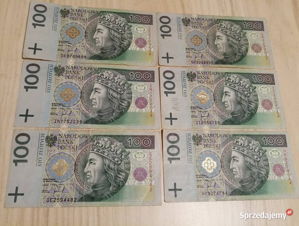 Banknot 100zl z 1994r ciekawe błędy Bytom