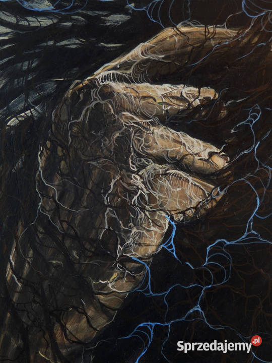 Akt fantasy obraz malowany na betonowym Malarstwo Bojanowo