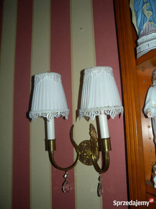 Kinkiet mosiężny podwójny śląskie Katowice