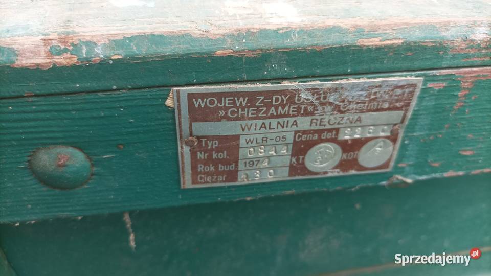 Wialnia młynek WLR05 1974r dobrze zachowany Rolnictwo Abramów