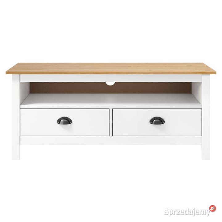 Szafka TV Hill biała 110x40x47 lite drewno Warszawa