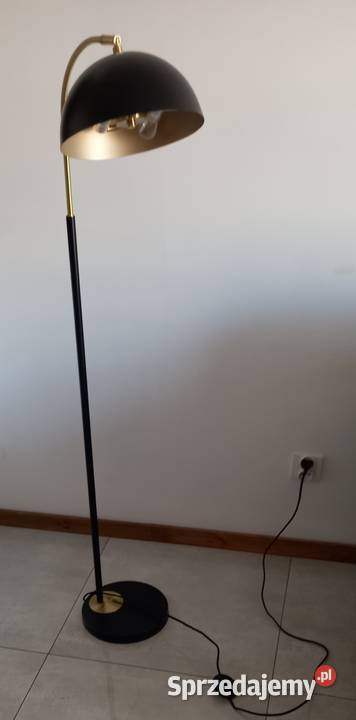 Lampa podłogowa Czarno złota ventage design Wrocław sprzedam