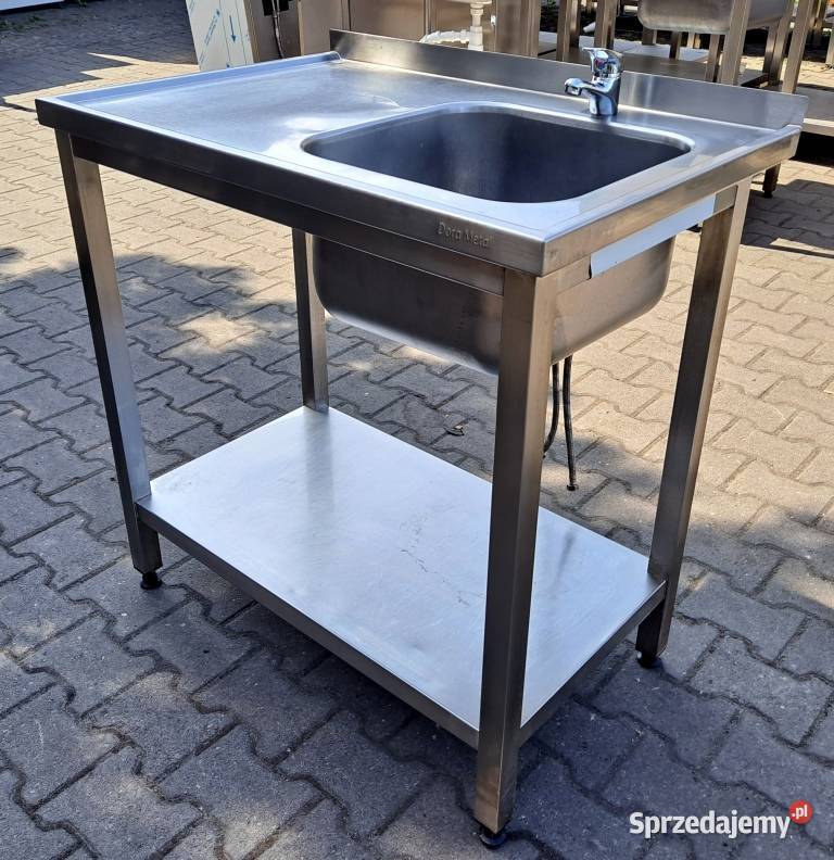 ZLEW 1 KOMOROWY Z PÓŁKĄ DORA METAL 906085 M794N Gastronomia Nowe Skalmierzyce
