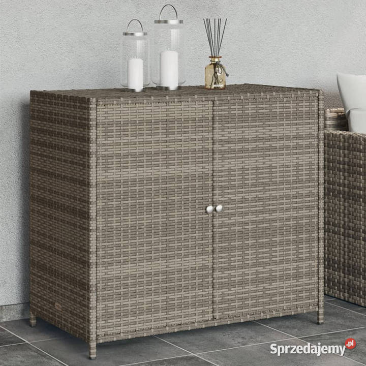 Szafka ogrodowa szara 83x45x76 polirattan Warszawa