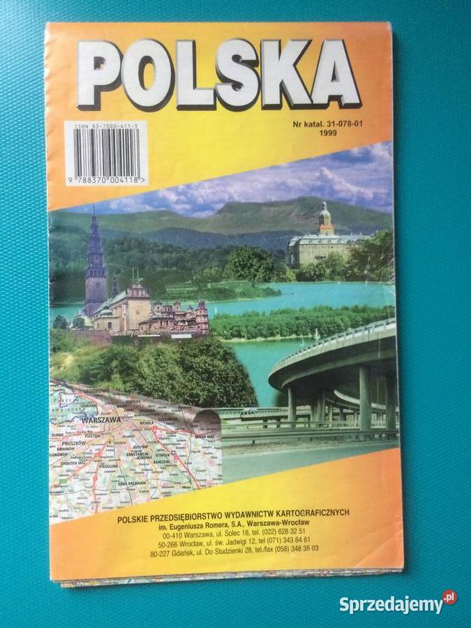 3380 Polska Mapa Samochodowa Antykwariat
