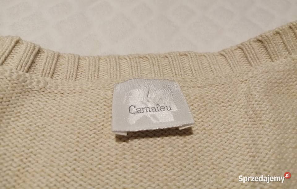 Sweter damski Camaieu L Kremowy Odzież Czeladź