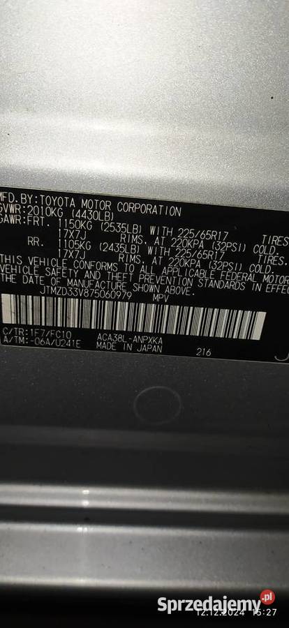 Toyota RAV4 Long 24 benzynaLPG 2007 RAV4