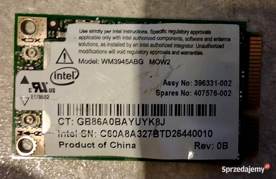 Laptop HP530 karta sieciowa WiFi Intel Internet i komunikacja Opole