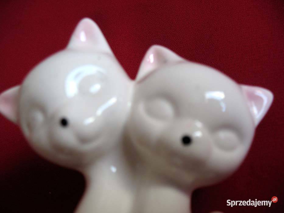 Kot Orient orchid kotki z wazonem porcelana Figurki i rzeźby mazowieckie Siedlce sprzedam