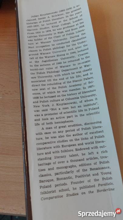 A history of Polish literature by Julian literaturoznawstwo Książki naukowe i popularnonaukowe Gdańsk sprzedam