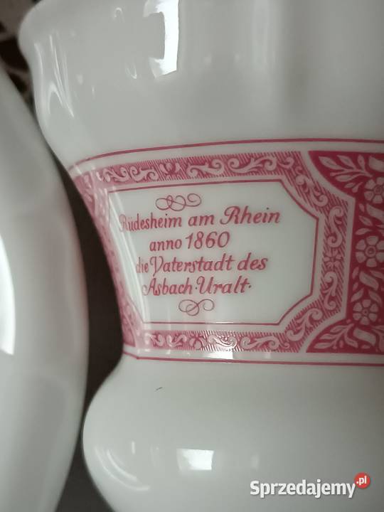 Porcelanowe sygnowane kufelki pucharki kubki małopolskie Gorlice