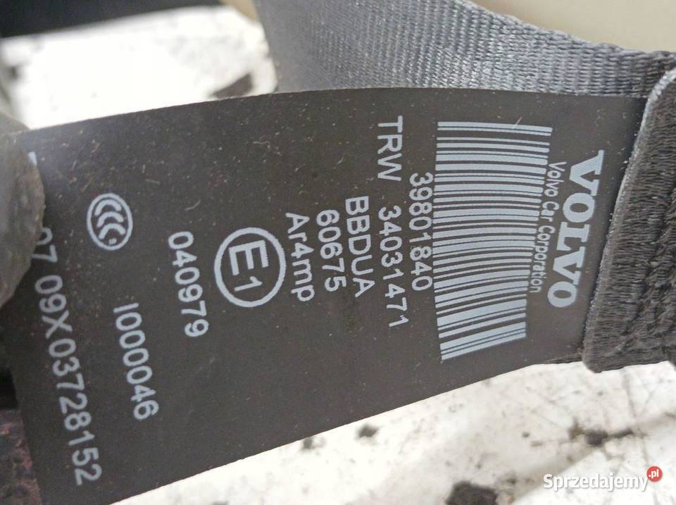 PAS BEZPIECZEŃSTWA LEWY PRAWY TYŁ KPL 39801844 Pasy bezpieczeństwa