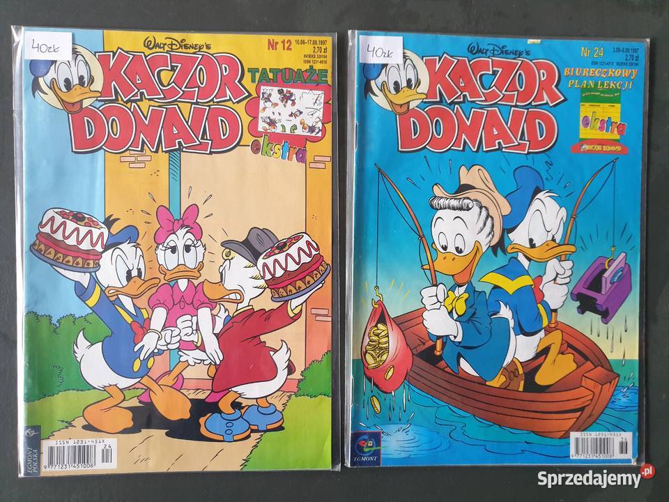 Kaczor Donald 12 i 24 1997 zestaw 2 komiksów Gdynia