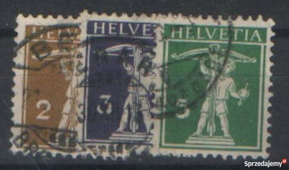 Zn Szwajcaria Mi 111 III 2 II 3 I kas 1909 Gliwice