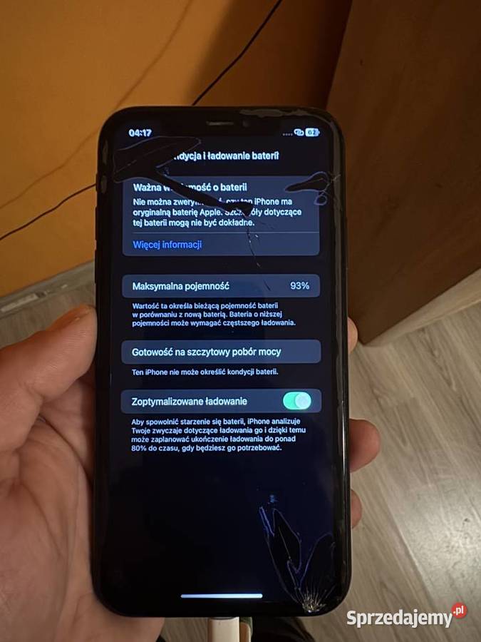 iPhone XR 64GBUszkodzony ekranUszkodzony Myszków