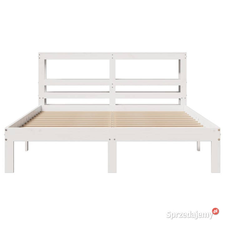 Rama łóżka z zagłówkiem bez materaca biała 82cm mazowieckie
