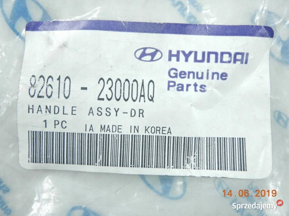 KLAMKA DRZWI LEWA HYUNDAI SCOUPE 9094 ORYGINAŁ