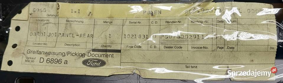 REPERATURKA LAMPY PRAWY TYŁ FORD MONDEO 19962000 Mielęcin