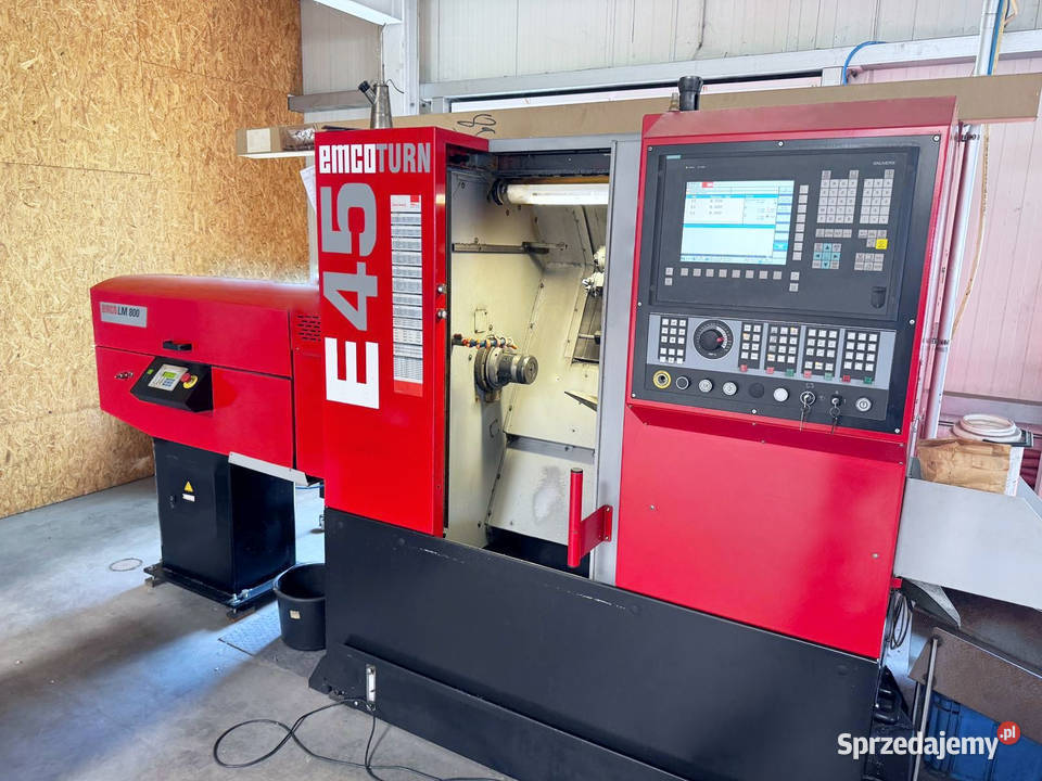 Tokarka CNC EMCO EMCOTURN E45 podajnik z Niemiec Produkcja Zabór