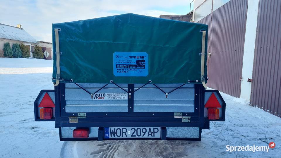 Oryginalna przyczepka RYDWAN 205x130 z plandeką 7500kg Boguty-Pianki