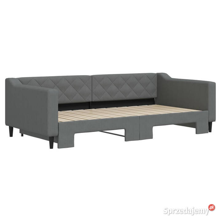 Sofa rozsuwana ciemnoszara tkanina 100x200 mazowieckie Warszawa