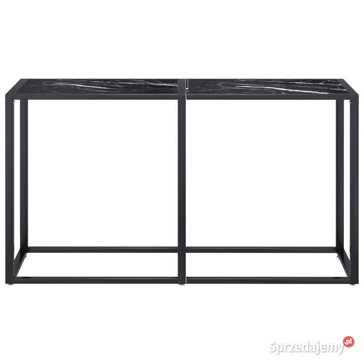 Konsola czarny marmur 140x35x755 szkło hartowane Warszawa
