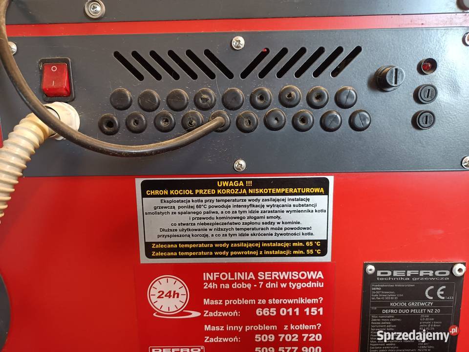 Sprzedam piec Defro Duo pellet 20 kw Prudnik