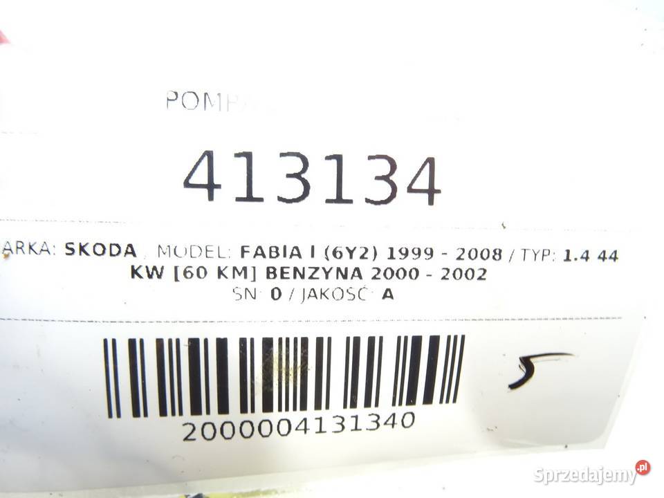 POMPA WSPOMAGANIA SKODA FABIA I 14 60 9908 sprzedam