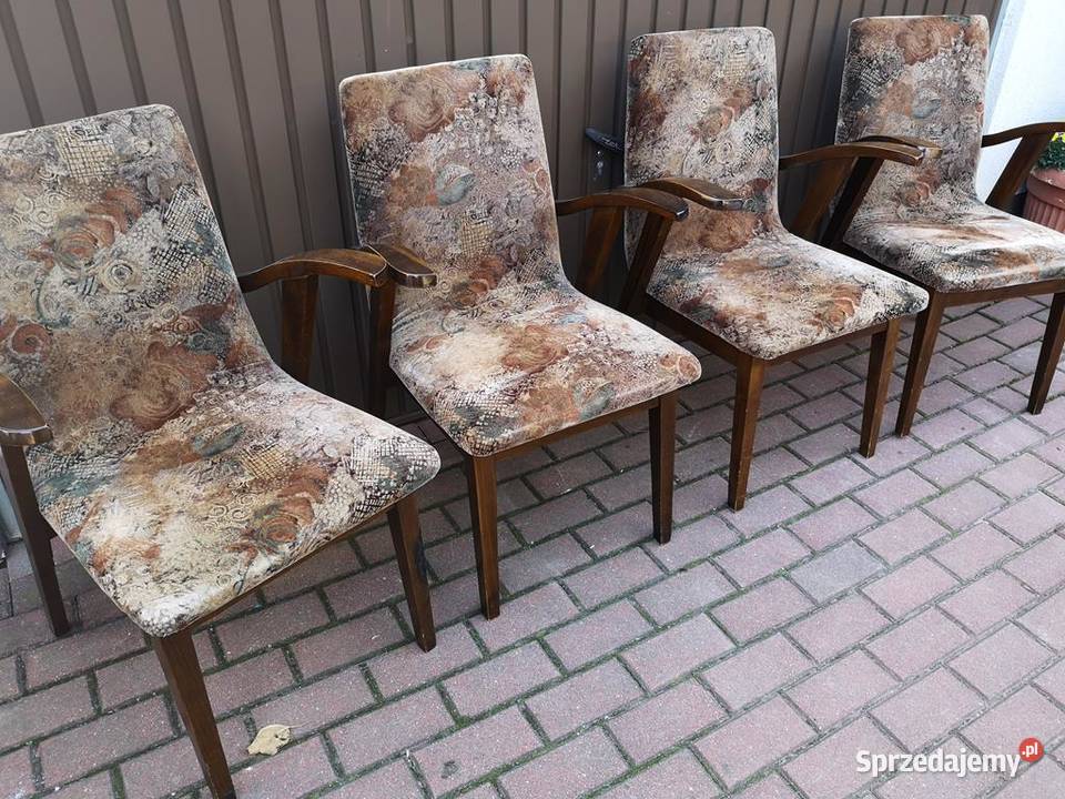 Krzesła PRL Hałas Skoczek Stare Swarzędz