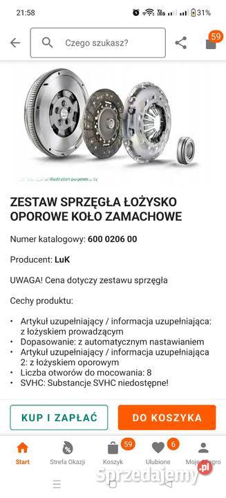 sprzęgło 25 crdi kompletne sprzęgło z dwumasą Świnice Warckie