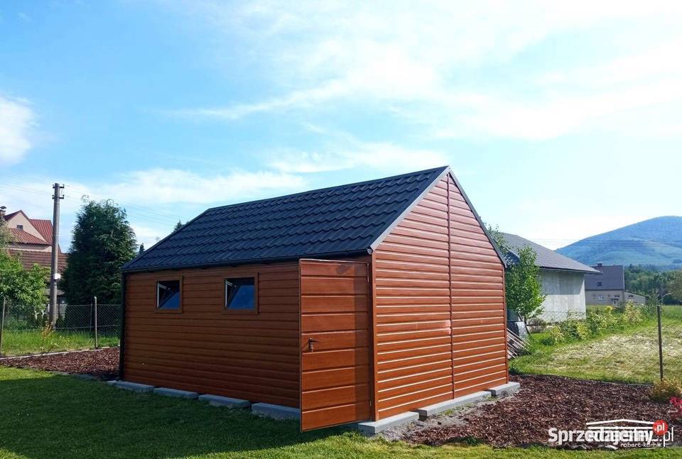 Garaż 4x6 BlachodachówkaBlacha Drewnopodobna Środa Wielkopolska
